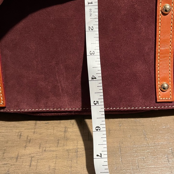 Dooney & Bourke Burgundy and Tan Hobo Bag - Picture 12 of 15